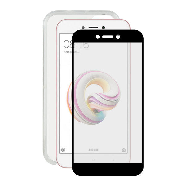 Tempered Glass Mobile Screen Protector + Mobile Case Xiaomi Note 5A Contact