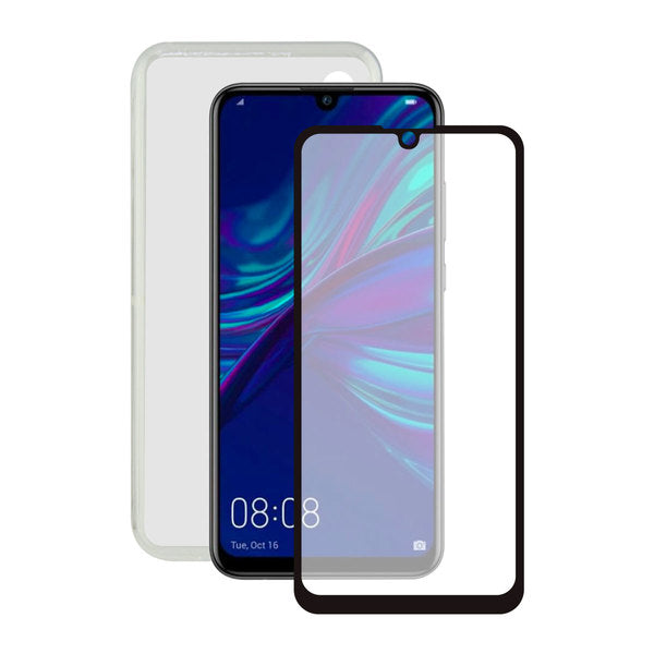 Tempered Glass Mobile Screen Protector + Mobile Case Huawei P Smart 2019 Contact