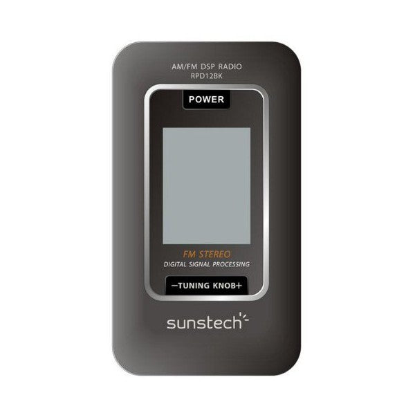 Transistor Radio Sunstech RPD12BK AM/FM LCD Black