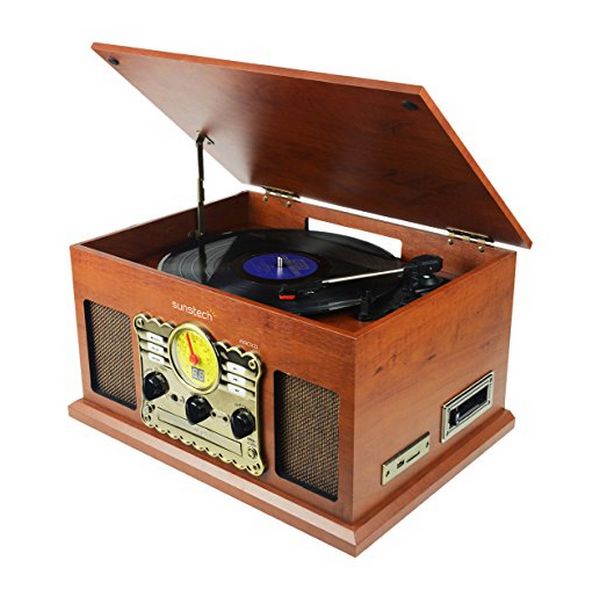 Record Player Sunstech PXRC5CD WD Wood