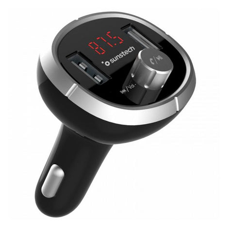 MP3 Player and FM Bluetooth Transmitter for Cars Sunstech FMT400BT Radio FM Black