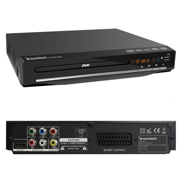 DVD and TDT Player Sunstech DVPMH225 USB HDMI Black