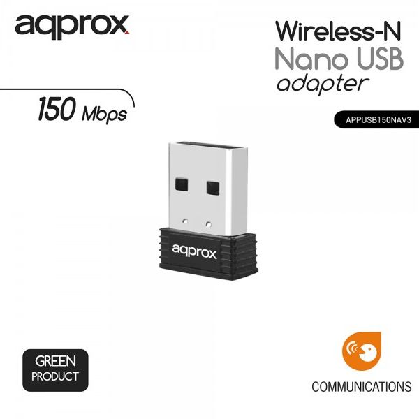 Wireless Adaptor approx! NADAIN0211 APPUSB150NAV3 Nano US USB N150