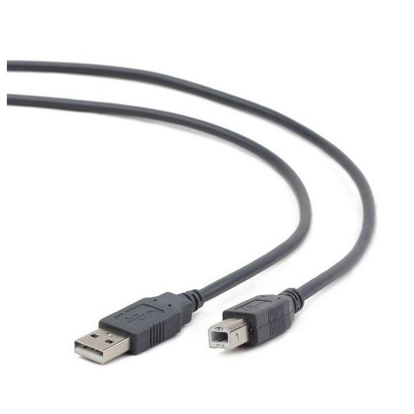 USB A to USB B Cable iggual IGG311950 1,8 m Male to Male Connector Grey