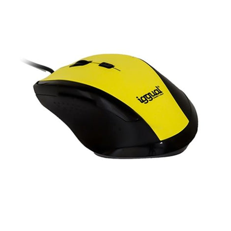 Optical mouse iggual IGG314975 WORK-1 1600 dpi USB 6 D Yellow