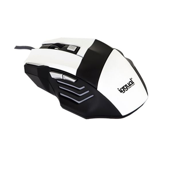 Optical mouse iggual IGG315026 STORM 2400 dpi 7 D USB White