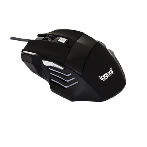 Optical mouse iggual IGG315033 STORM 2400 dpi 7 D USB Black