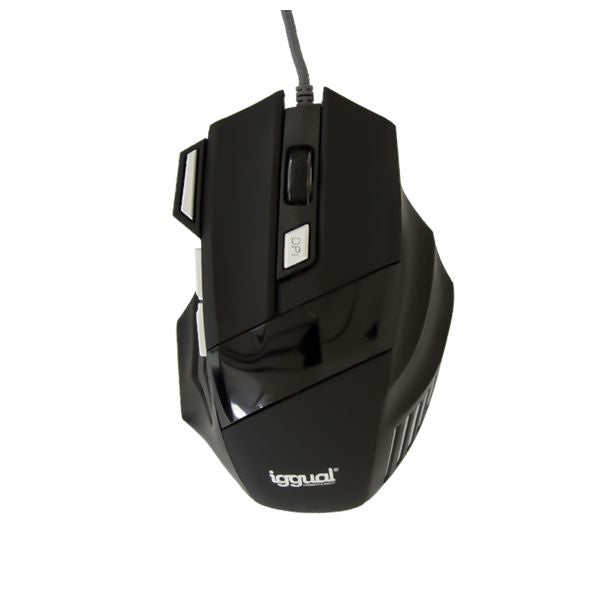 Optical mouse iggual IGG315033 STORM 2400 dpi 7 D USB Black