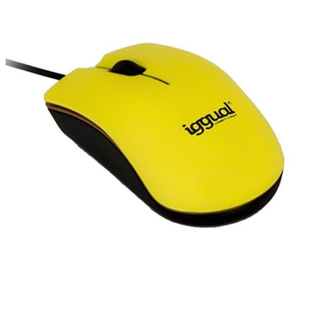 Optical mouse iggual IGG315040 BEATTLE 1000 dpi 3 D USB Yellow