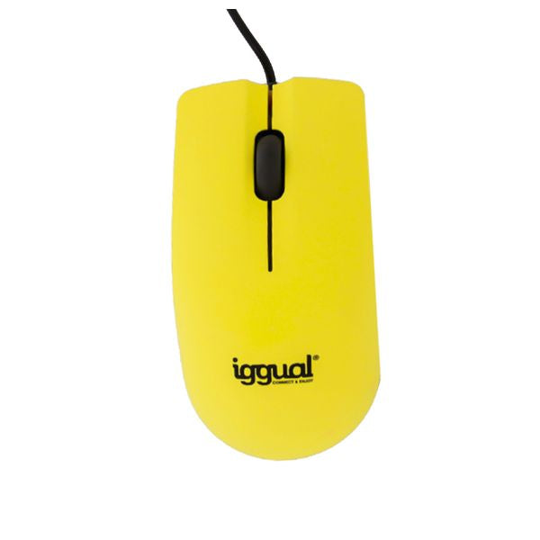 Optical mouse iggual IGG315040 BEATTLE 1000 dpi 3 D USB Yellow