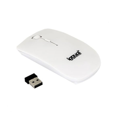 Optical Wireless Mouse iggual IGG315125 1600 dpi 2,4 G White Flat