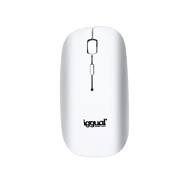 Optical Wireless Mouse iggual IGG315125 1600 dpi 2,4 G White Flat