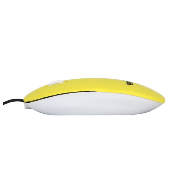 Optical mouse iggual IGG315149 SLIM-1 1000 dpi USB Yellow Flat