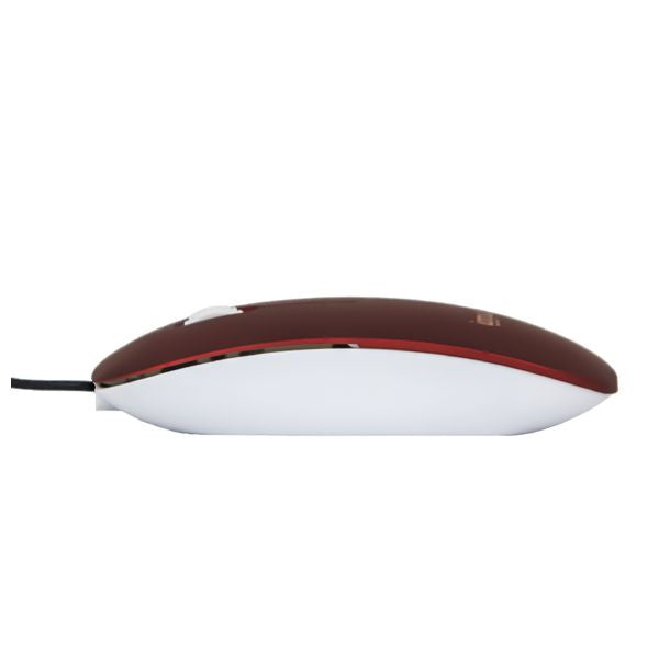 Optical mouse iggual IGG315163 SLIM-1 1000 dpi USB Red Flat