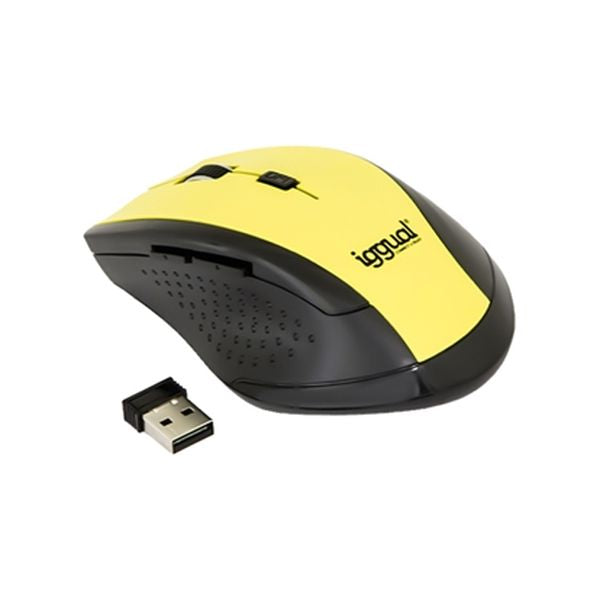 Optical Wireless Mouse iggual IGG315194 1600 dpi 2,4 GHz Yellow