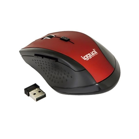 Optical Wireless Mouse iggual IGG315217 1600 dpi 2,4 GHz Red