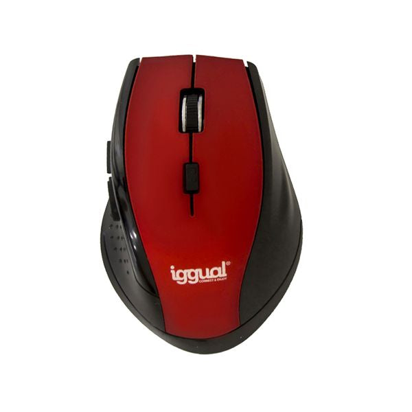 Optical Wireless Mouse iggual IGG315217 1600 dpi 2,4 GHz Red