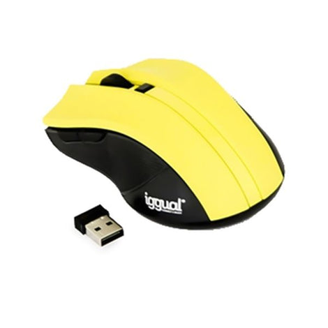 Optical Wireless Mouse iggual IGG315385 1600 dpi 2,4 GHz Yellow