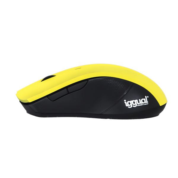 Optical Wireless Mouse iggual IGG315385 1600 dpi 2,4 GHz Yellow