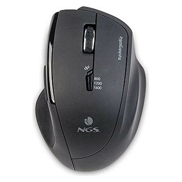 Optical Wireless Mouse NGS SPY-RB 1600 dpi Black