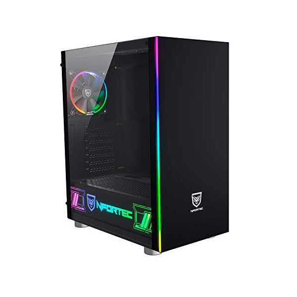 Micro ATX / Mini ITX / ATX Midtower Case Nfortec Caronte Pro RGB Black