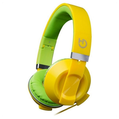 Headphones with Microphone Hiditec COOL KIDS WHP010006 Yellow