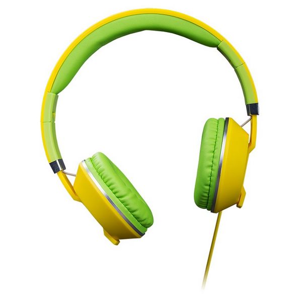 Headphones with Microphone Hiditec COOL KIDS WHP010006 Yellow