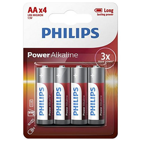 Philips Alkaline battery LR6 AA PACK-4