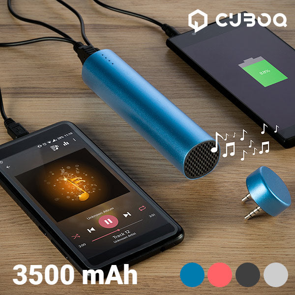 CuboQ Power Bank with Speaker 3500 mAh