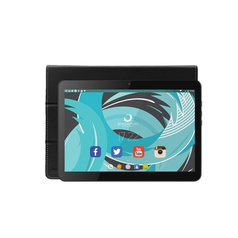 Tablet with Cover BRIGMTON BTPC-1021N+BTAC108N 10.1” IPS 1 GB RAM 16 GB Android 5.1 Lollipop Quad Core Black