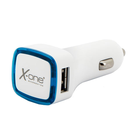 Car Charger Ref. 138406 2 x USB-A White Blue