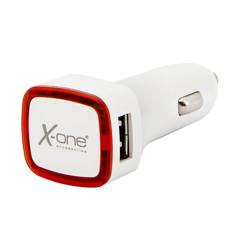 Car Charger Ref. 138390 2 x USB-A White Red