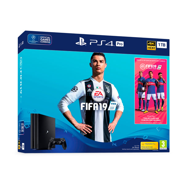 PlayStation 4 Pro + FIFA 19 Sony 63819 1 TB Black