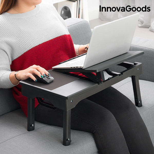 InnovaGoods Folding Portable Laptop Table with LED