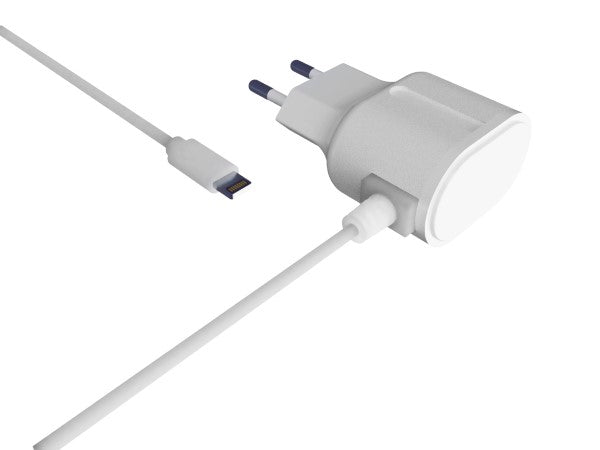 Wall Charger + MFI Certified Lightning Cable Contact White